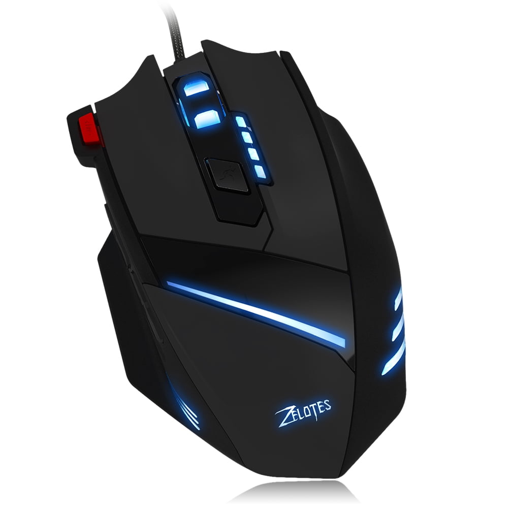 ZELOTES T-60 7200DPI Professional USB Wired Optical 7 Buttons Gaming Mouse 