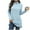 Light Blue, variant on ZUKMRJPC Women's Turtleneck Tunic Sweaters Trendy Knitted Cotton Solid Color Sweatshirt Loose Fit Casual Long Sleeve Pullover Tops