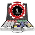 thumbnail image 1 of HEITOK 500PCS 11.5g Professional Poker Chip Set with Aluminum Case for Texas Hold'em, Age 18+, New, 1 of 8
