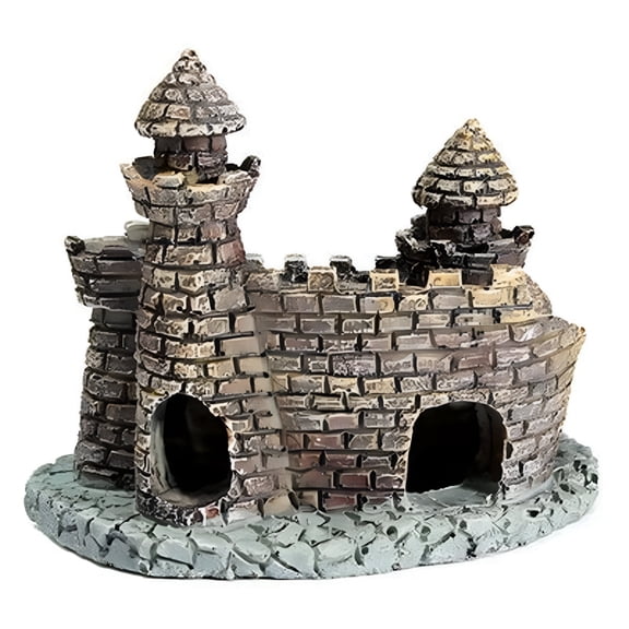 BPPEG Room Decor Tank Decoration Resin Aquariums Tower Aquarium Fish Aquarium Accessories Ornament Black