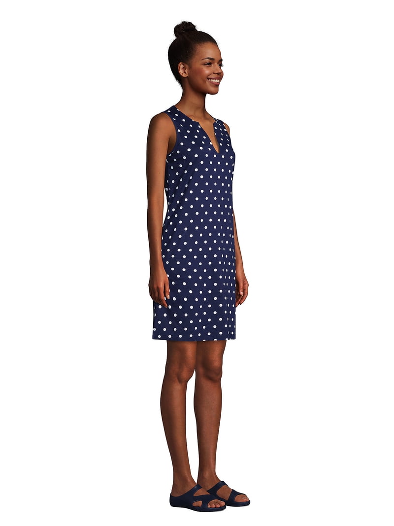 Lands' End Women's Cotton Jersey Sleeveless Swim Cover-up Dress Print - Walmart.com Lands' End Women's Cotton Jersey Sleeveless Swim Cover-up Dress Print - Walmart.com