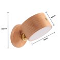 thumbnail image 2 of Lámpara de pared, lámpara de pared con puerto USB alimentado por batería recargable Bola magnética giratoria 360°, 2 of 5