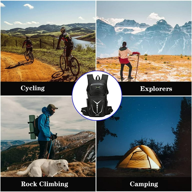 Nepest Hydration Pack Backpack for Women & Men, Lightweight Water Backpack  with 2L Water Bladder for Hiking Cycling Running Biking