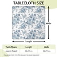 thumbnail image 2 of Pioneer Flower Floral Print Pattern Square Fitted Tablecloth with Elastic Edge,Square Table Cover,Washable Elastic Table Cover for Home Kitchen Party Decor 36"x36", 2 of 6