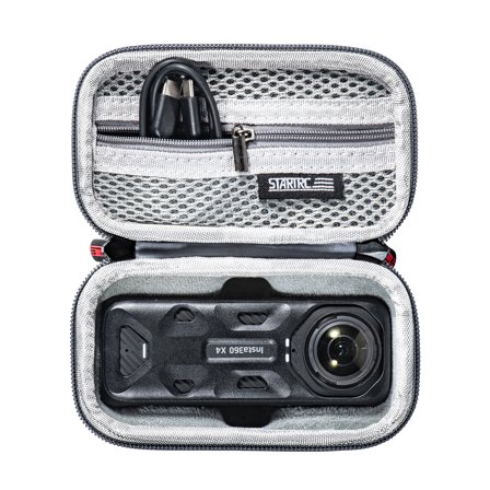 Carrying Hard Case for Insta360 X5 & X4 Camera, Water-Resistant Anti-Pressure Storage Case with Soft Lining and Accessory Pocket