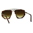 thumbnail image 4 of Art Deco Nouveau Funky Futuristic Racer Double Rim Sunglasses Tortoise Gold Brown, 4 of 4