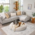 thumbnail image 7 of Best Friends by Sheri Original Calming Donut Dog and Cat Bed, Lux Faux Fur, Oyster, XL (45in x 45in) - Anxiety Relief for Pets Up to 150 lbs, 7 of 7