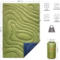 thumbnail image 3 of Camping Blanket | X-Large, Wind and  Warm Puffy Blanket Quilt | Lightweight Portable | Outdoor Concerts, Picnics, Backpacking, Travel, Hiking, Beach, Stadium (Garnish Green), 3 of 6
