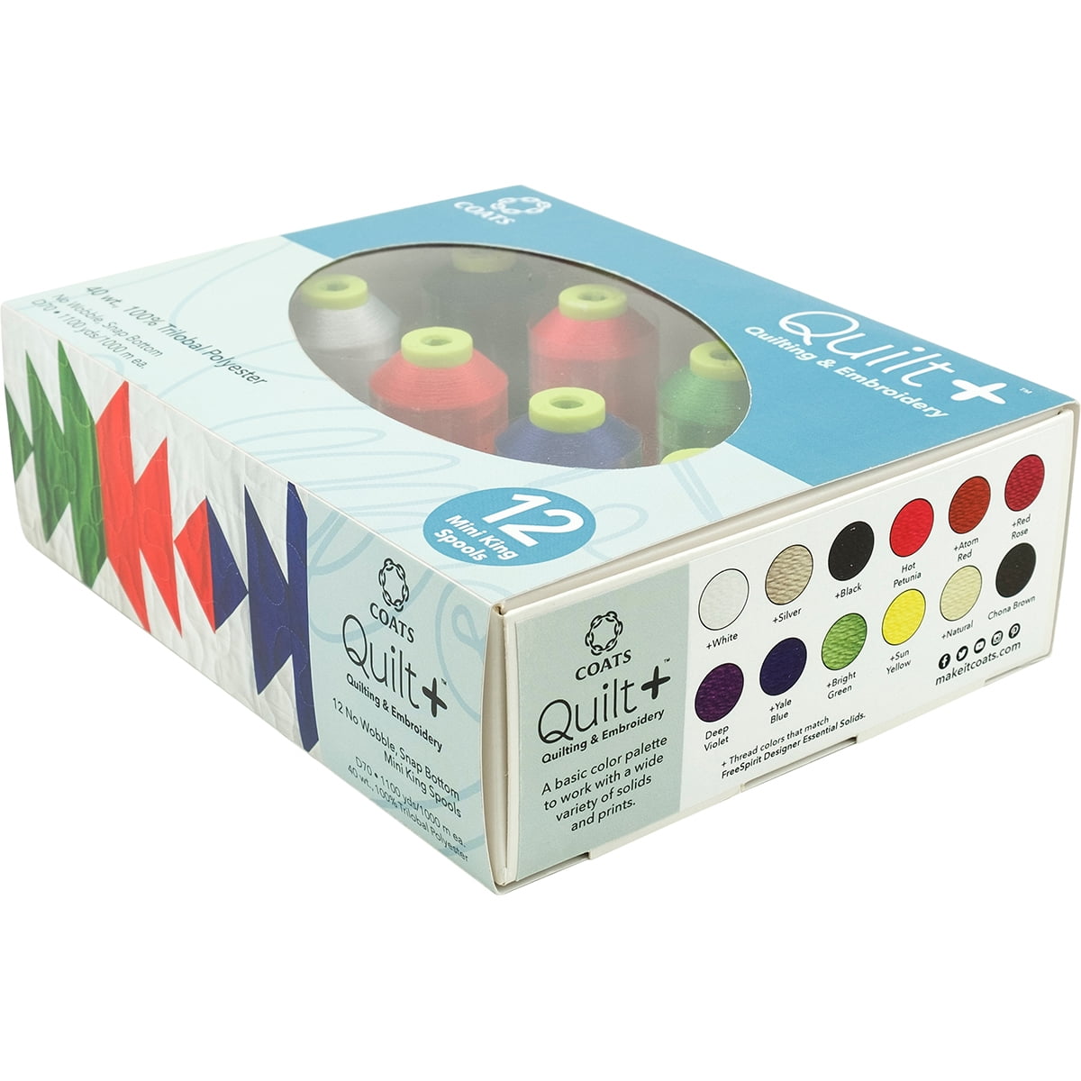 Coats & Clark™ Quilt+ Quilting Embroidery Polyester Thread Assorted