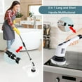 thumbnail image 5 of Electric Spin Scrubber with 7 Heads Detachable as Short Handle&Extension Handle for Tub, Tile, Wall, Bathroom, 5 of 9