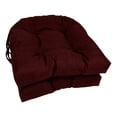 thumbnail image 1 of Blazing Needles 16-inch Indoor/Outdoor Rounded Back Chair Cushion, 16" x 16", Merlot 2 Count, 1 of 1