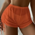 thumbnail image 2 of HOWPAY Womens Swim Shorts High Waisted Basic Swim Boyshort Full Coverage Solid Color Tummy Control Stretchy Beach Pool Bathing Suit Bottoms Orange S, 2 of 5