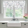 thumbnail image 4 of Spring Flowers Balloon Curtains 63 Inch Length for Living Room/Bedroom, Blue Pink Floral Leaves Pastoral Botanical Rod Pocket Privacy Door Curtains Decorative Tie Up Shade for Window 52"x63", 4 of 8