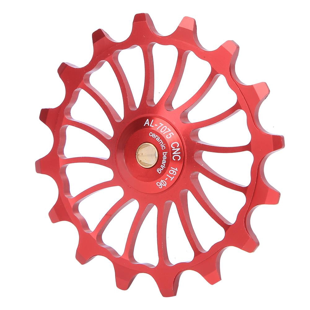 Tbest Guide Wheel Wear Resistant Bike Derailleur Pulley Lightweight And Practical Flexible Rotation Aluminium Alloy For Bicycles Road Bike Mountain Road Bicycle Bike