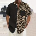 thumbnail image 1 of Chemise d'Été Décontractée pour Hommes, Douce, Imprimée 3D, Col à Revers, Mode de Rue Extérieure, Manches Courtes, 1 of 5