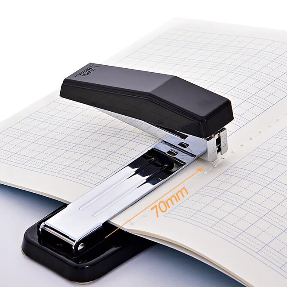 Volkmi 1pcs Plastic+Metal 12# Rotary Stapler Student/Teacher/Finance Stapler Temporary Order + Permanent Order (Blue)