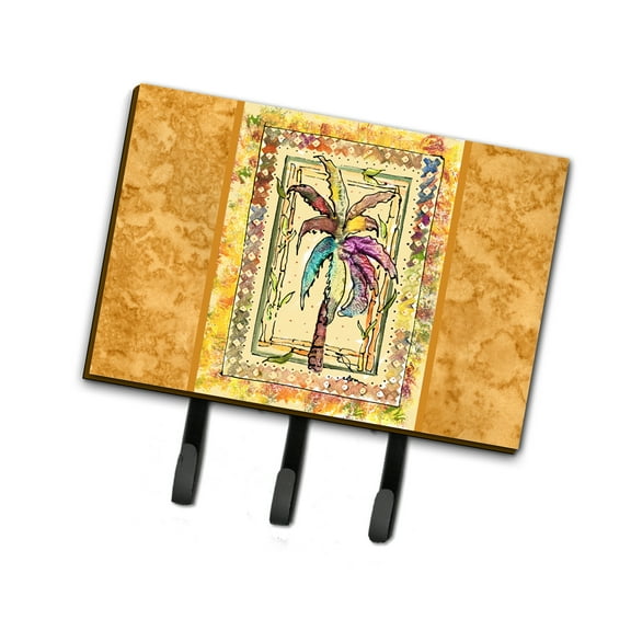 Carolines Treasures 8614TH68 Palm Tree Leash or Key Holder Triple Hook multicolor