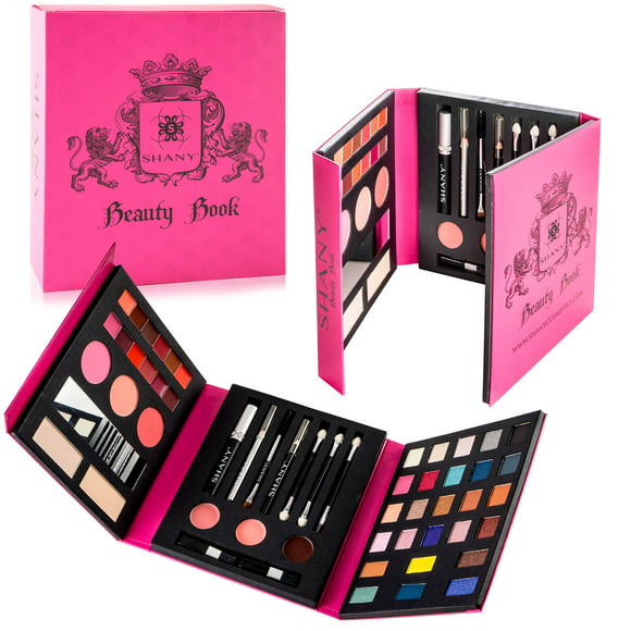 SHANY Beauty Book Makeup Kit All in one Travel Makeup Set - 35 Colors Eye shadow , Eye brow , blushes, powder palette ,10 Lip Colors, Eyeliner & Mirror - Holiday Makeup Gift Set