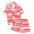 thumbnail image 5 of WILLBEST Vêtements d'Automne Femmes Ensemble Deux Pièces pour Femmes Manches Courtes Col en V Ensemble Short Pantalon Femmes, 5 of 5