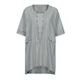 thumbnail image 4 of Women'S Tops Linen Shirts for Women Trendy Women Shirts Casual Loose Blouse Stylish Tops for Everyday Wear Fashionable Women's T-Shirts for Any Occasion, 4 of 6