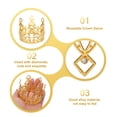 thumbnail image 3 of Unique Bargains Mini Crown Cake Toppers, Alloy Queen Tiara Cupcake Decor for Party Gold, 3 of 6