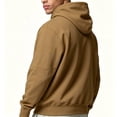 thumbnail image 4 of LYSMORA Men's Pullover Hoodie, Zipper Arm Pocket Long Sleeve Loose Fit Casual Athletic Sweatshirt With Front Kangaroo Pocket, 4 of 8