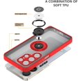 thumbnail image 6 of Compatible with Samsung S24 Ultra Case Ring Holder Magnet Blue, Samsung Galaxy S24 Ultra Phone Case Soft TPU and Hard PC Silicone Shockproof Protective Luxury Slim Cover (Red), 6 of 14