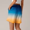 thumbnail image 3 of biudgviw Women's Gradient Casual Shorts Drawstring Elastic Waist Summer Shorts Loose Trendy Lounge Shorts with Pockets, 3 of 5