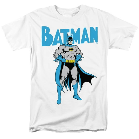 Batman Stance S/S Adult 18/1 T-Shirt-White