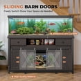 thumbnail image 4 of 55-75 Gallon Fish Tank Stand with Power Outlet, Heavy Duty 800lb Capacity Aquarium Cabinet, Rustic Farmhouse Style with Adjustable Storage & Sliding Barn Doors, 4 of 9