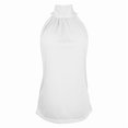 thumbnail image 5 of Likimi Tank Tops For Women Summer High Neck Solid Color Sleeveless Breathable Comfort Shirt White Size L, 5 of 6
