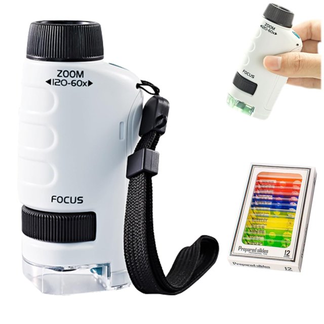 2024 Nouveaux Mini Labsters Miniscope Enfants Miniscope Portable Mini Labsters Mini Labsters Portable de Poche 60x 120x