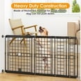 thumbnail image 3 of Adjustable Dog Gate - 13-22 Inch Height, 18-43 Inch Width Extension - No Drill Pet Gate for Doorways, Stairs, Puppies - Heavy Duty Metal Safety Gate, 3 of 13