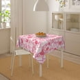 thumbnail image 2 of Nappe de la Saint-Valentin 54 Pouces Carrée, Cœurs d'Amour Roses Nappe Romantique de la Saint-Valentin Anti-Poussière Résistante aux Plis Nappe Rustique pour Maison Salle à Manger Fête, 2 of 5