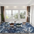 thumbnail image 4 of KAMOMA Area Rugs for Living Room 8'x10' Soft Machine Washable Rug Modern Low Pile Carpet Non Slip Indoor Rug for Bedroom Dining Room Office, Dark Blue, 4 of 8