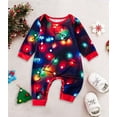thumbnail image 2 of Family Christmas Pajamas Matching Sets, Navy Lights Christmas Tree Print Family Matching Christmas Pajamas Sets for Women, Men & Couples, 2 of 5