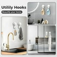 thumbnail image 5 of Shower Hooks for Inside Shower,No-Drill Removable&Reusable Towel Hooks for Bathroom,Heavy Duty Suction Cup Hooks for Glass Window,2 Packs(White), 5 of 10