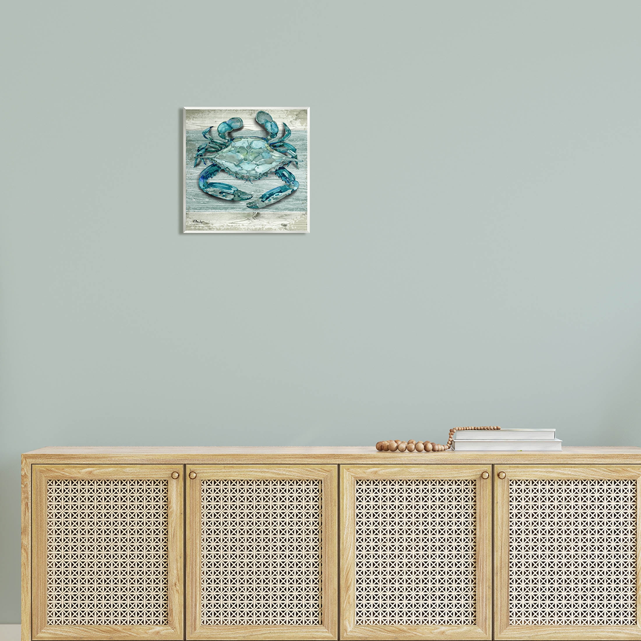 Stupell Industries Northpoint Sealife Rustic Crab Graphic Art Unframed Art Print Wall Art, Design by Paul Brent