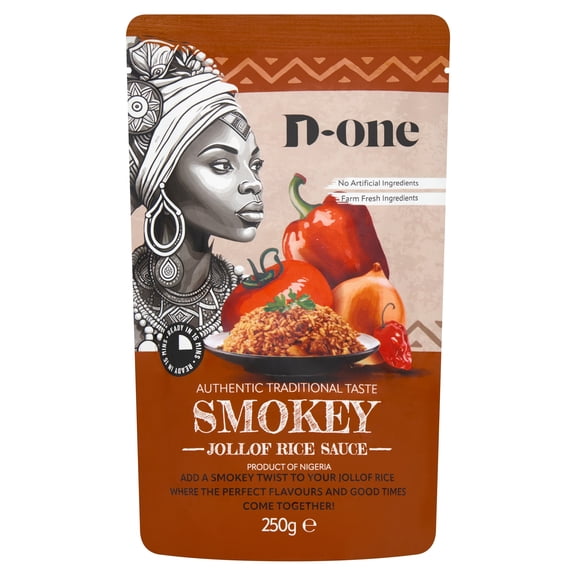 D-One Jollof Rice Sauce Smokey 250g, Imported from Britain