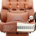 thumbnail image 4 of CoolHut Big and Tall Office Chair 400LBS, Adjustable Headrest Ergonomic Computer Desk Chair, Executive Leather Chair with Adjustable Armrest, High Back Office Chair Havy Duty Design, Brown, 4 of 9