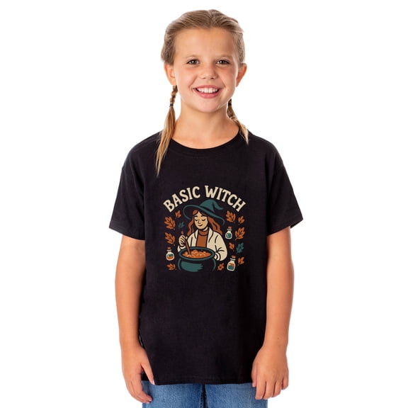 PJammy Halloween T-Shirt Girls' Basic Witch Short Sleeve Tee