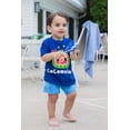 thumbnail image 2 of CoComelon JJ Yoyo Tomtom - Camiseta gráfica para bebés y pantalones cortos de rizo francés, color azul, 12 meses, 2 of 5