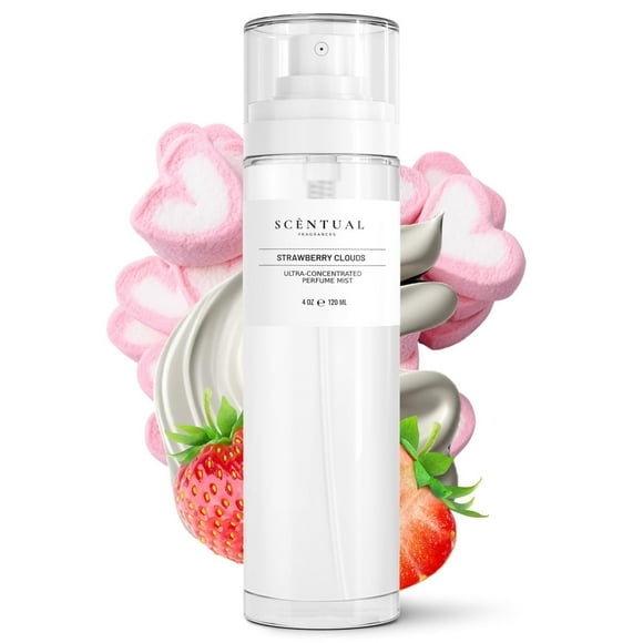 Strawberry perfume Strawberry Clouds Vanilla Caramel Perfume Ultra-Concentrated Hair & Body Perfume Mist, Long Lasting Women's Fragrance,120ml