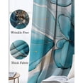 thumbnail image 3 of Teal Floral Marble Blackout Curtains for Bedroom Living Room Darkening Curtains 84 Inch Length 2 Panels Set Modern Abstract Impressionist Art Window Curtain Window Treatment Grommet Drapes 42"x84", 3 of 9