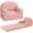 Pink, variant on Convertible Toddler Couch and Lounger - Soft Sherpa Foam Kids Chair, Fold Out Design, White
