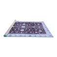 thumbnail image 2 of Ahgly Company Machine Washable Indoor Square Abstract Blue Modern Area Rugs, 3' Square, 2 of 4