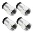 thumbnail image 1 of Unique Bargains 4 Pcs 1/2 Inch OD Tube to 3/8 Inch NPT Female Thread Push to Connect Fittings, 1 of 7
