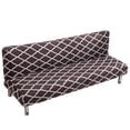thumbnail image 4 of Folding Sofa Bed Cover Solid Color Futon Armless Slipcover Polyester Elastic Fabric All-Inclusive Cover, 4 of 6