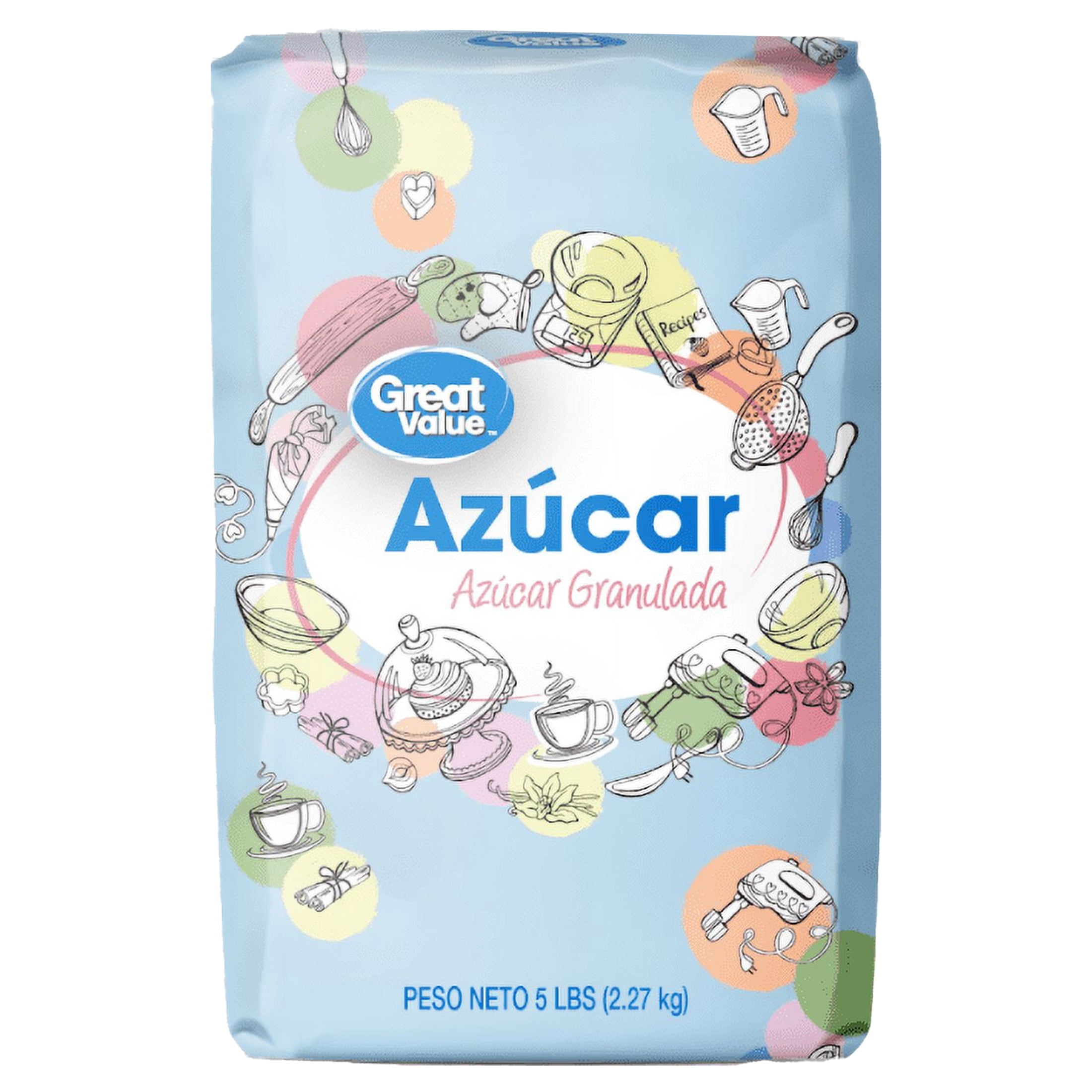 (3 pack) Great Value Granulated Sugar, 80 oz