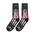 thumbnail image 5 of Crew Socks for Women Men, Ribbon Breast Cancer Awareness  Moisture Running Athletic Football Striped Socks Cushion Tube Socks, 5 of 7